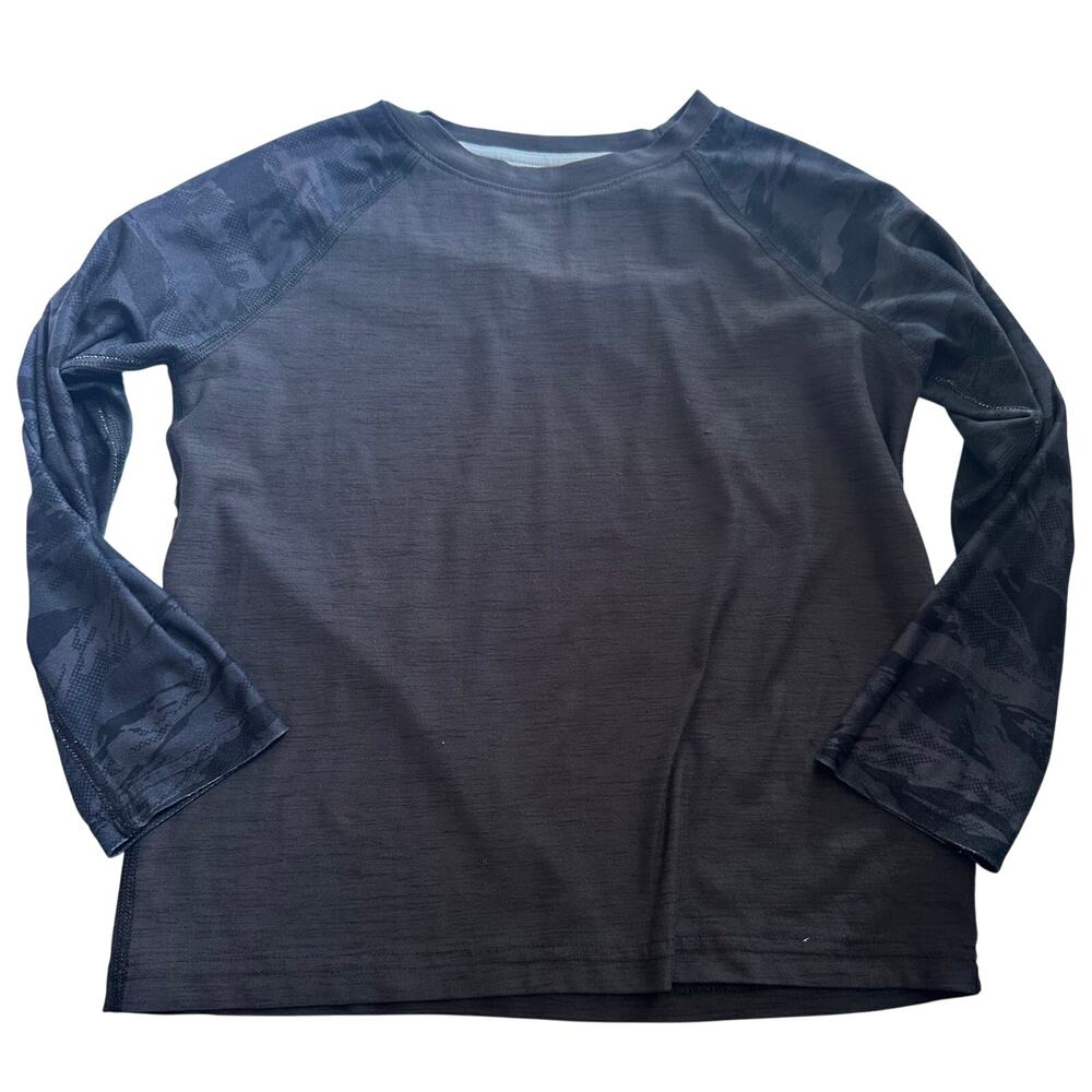 Old Navy Black Camo Raglan Athletic Top - Size Small